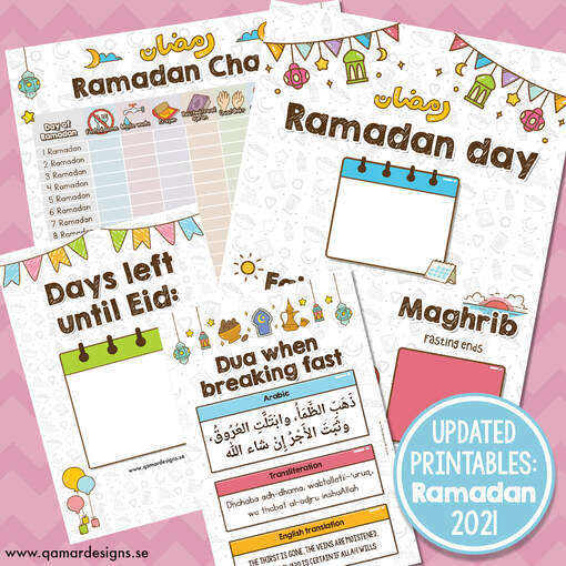 Ramadan Advent Calendar Printable, digital download, ramadan decor